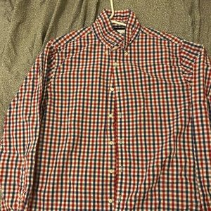 Tommy Hilfiger - red and blue poplin shirt